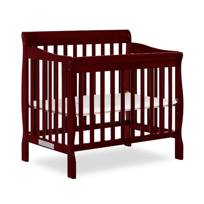 Aden 4-in-1 Convertible Mini Crib In Cherry
