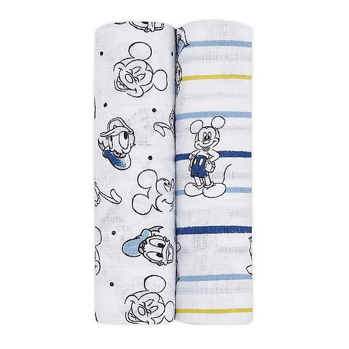 Aden and Anais 2-Pack Swaddle Blankets – Mickey Stargazer