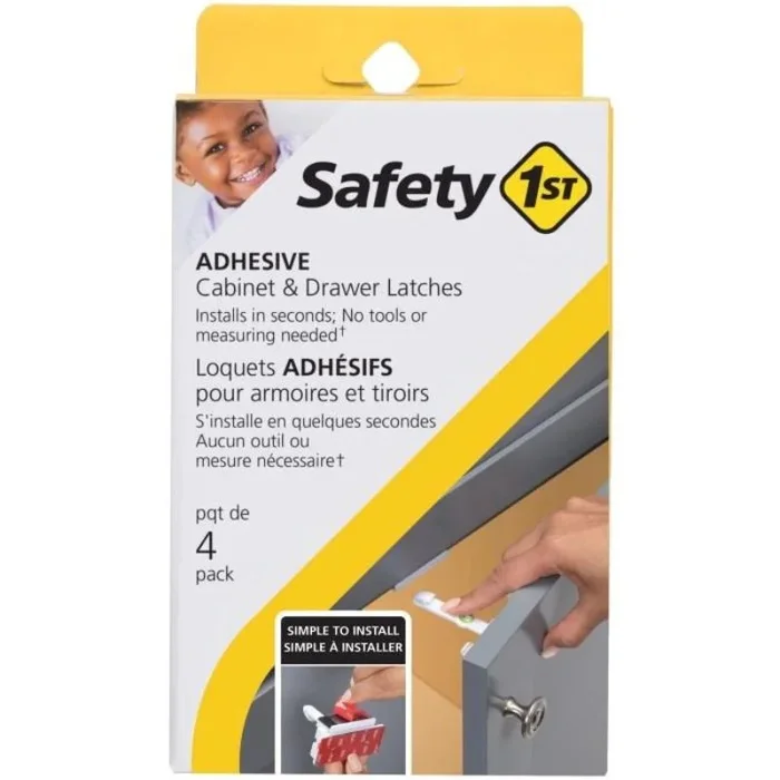 Adhesive Cabinet & Drawer Latches – 4 Pack