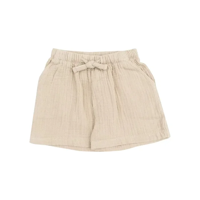 Angel Dear – Organic Muslin Shorts – Oxford Tan