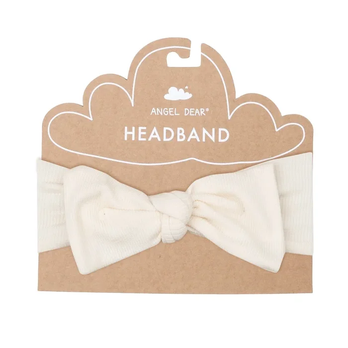 Angel Dear – Ribbed Bow Headband – Sugar Swizzle