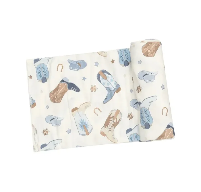 Angel Dear Cowboy Boots Swaddle Blanket