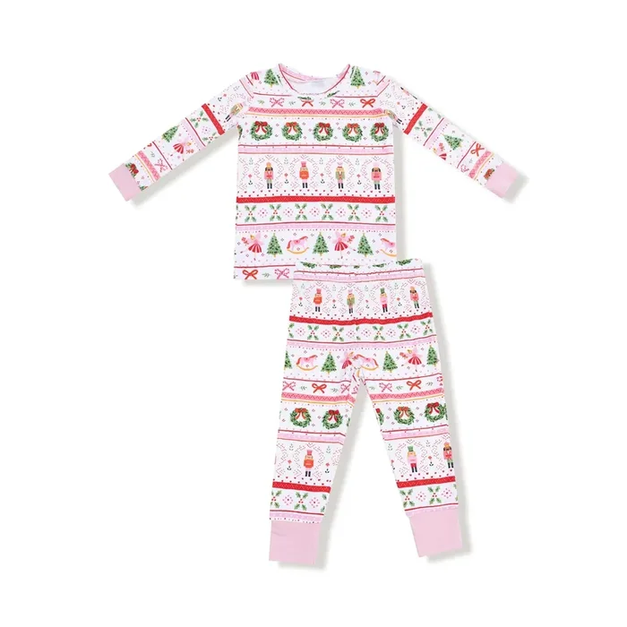 Angel Dear Girls Holiday Long Sleeve Pajama Set