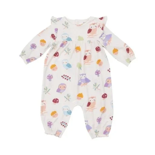 Angel Dear Ruffle Sleeve Romper | Cute Owls
