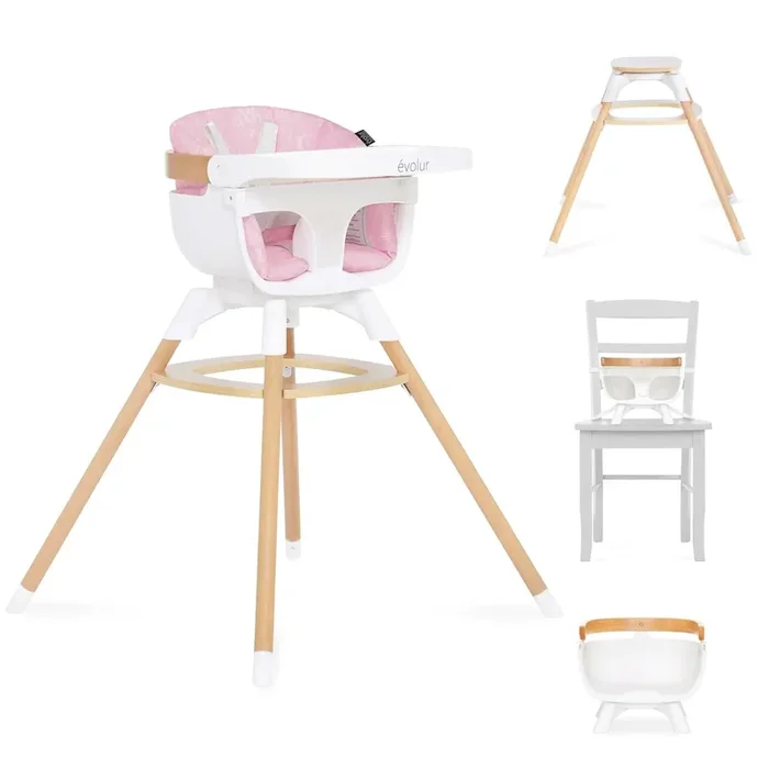 Ann Beechwood 4-in-1 Highchair – Pink