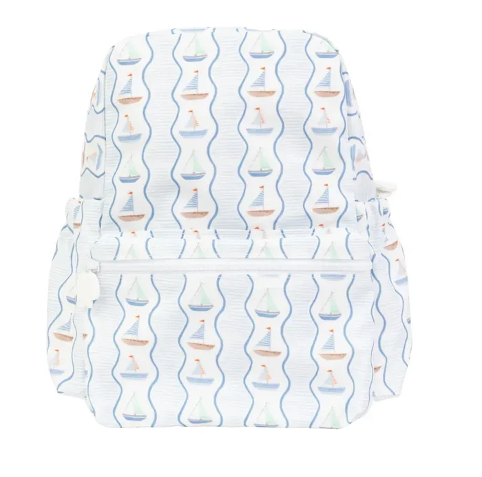 Apple of My Isla Sailboat Backpack- Large