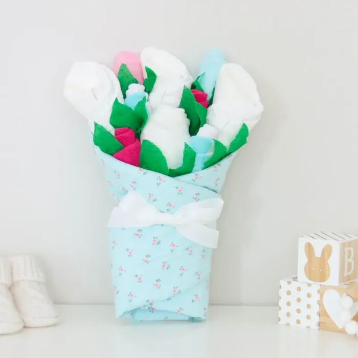 Aqua Rosette Baby Gift Set
