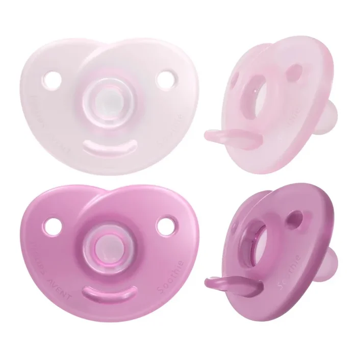 Avent Soothie Heart Pacifiers – Pink (3-18 Months)
