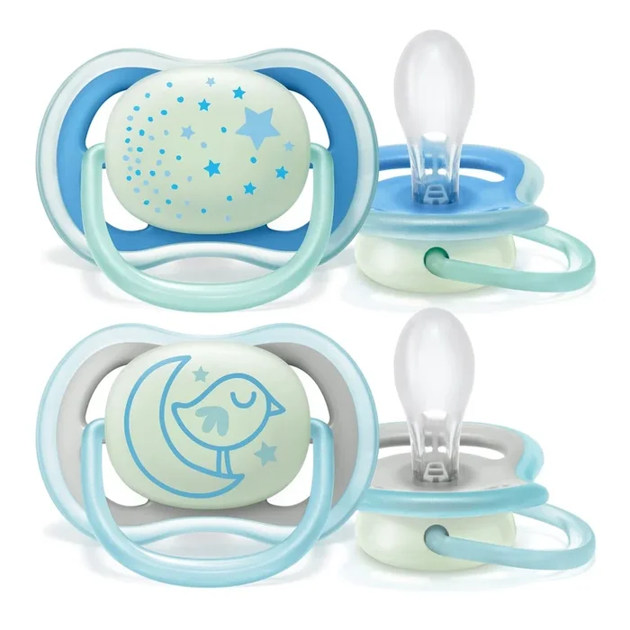 Avent Ultra Air Night Pacifiers – Blue (6-18 Months)