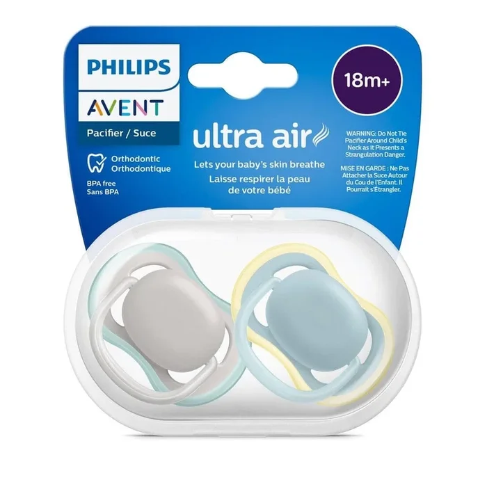Avent Ultra Air Pacifier 18m+, Beige / Dawn, 2 pack