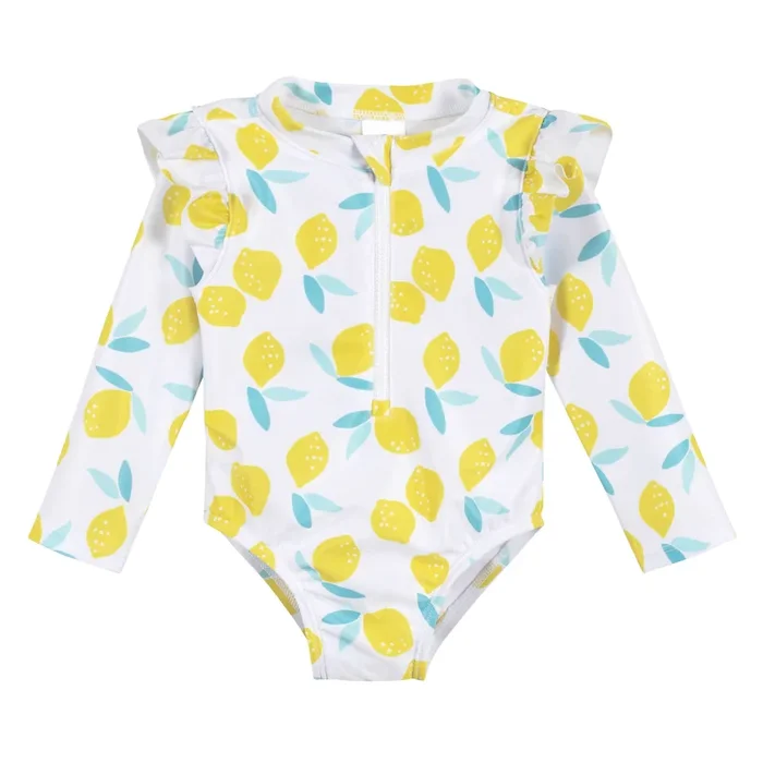 Baby & Toddler Girls UPF 50+ Lemon Squeeze Rash Guard