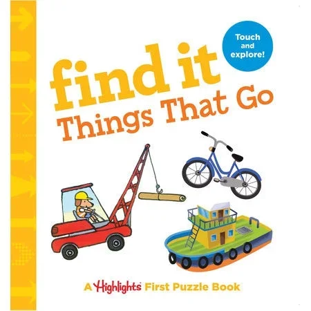 Baby’s First Puzzle! Find It Things That Go