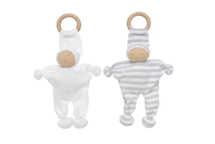 Baby Buddy Teething Toy 2 Pack Grey And White