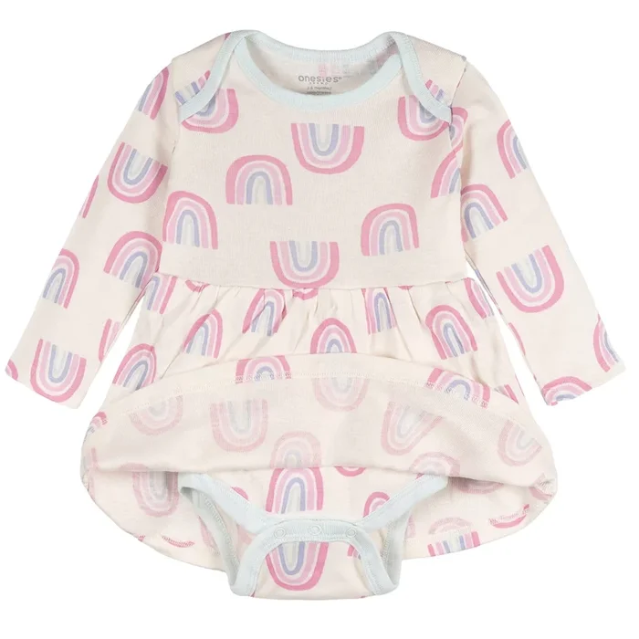 Baby Girls Ivory Rainbow Bodysuit Dress