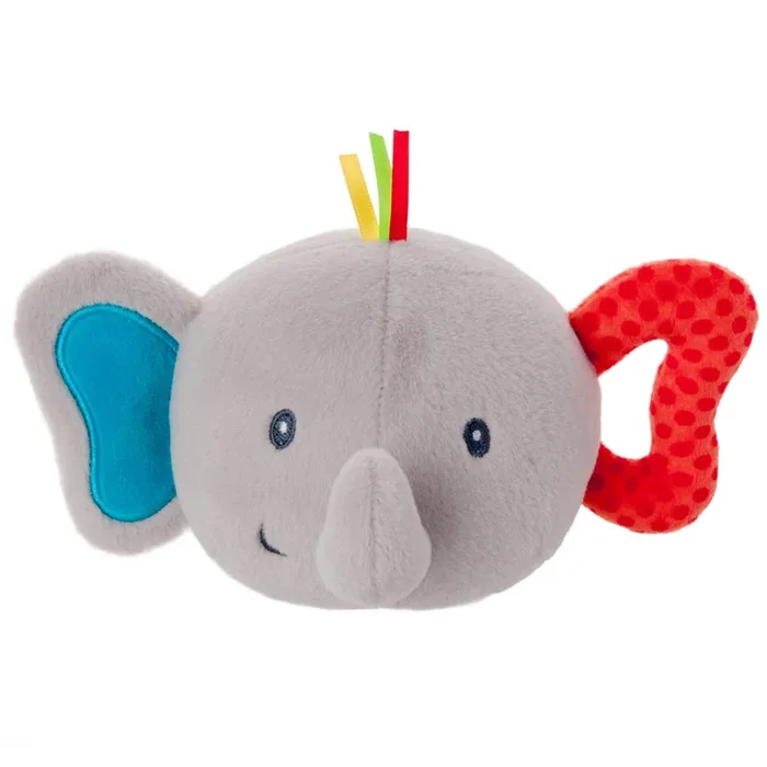 Baby GUND Flappy Elephant Silly Sounds Light Up Plush Ball, Gray, 6″