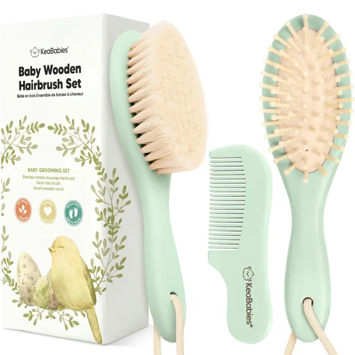 Baby Hair Brush and Comb Set (Sage)