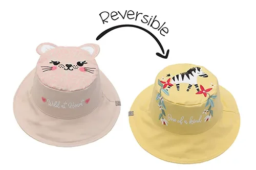 Baby/kids Reversible Sun Hat – Leopard | Zebra