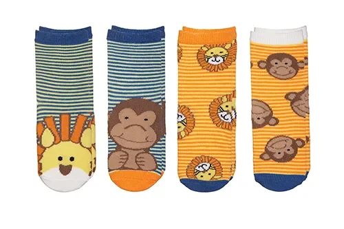 Baby/kids Safari Socks Set – Lion | Monkey