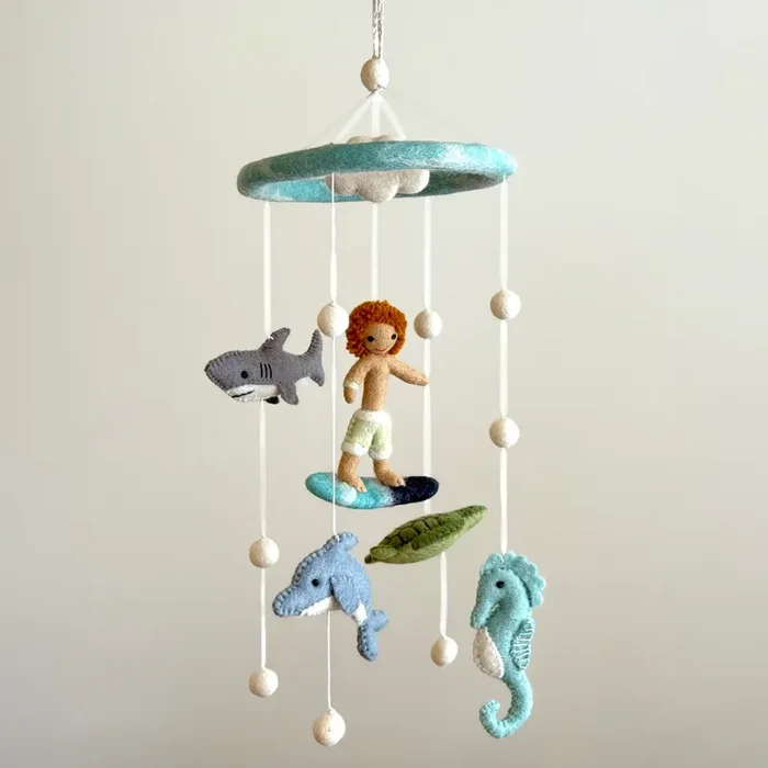 Baby Mobile – Surfer Boy & Ocean Creatures