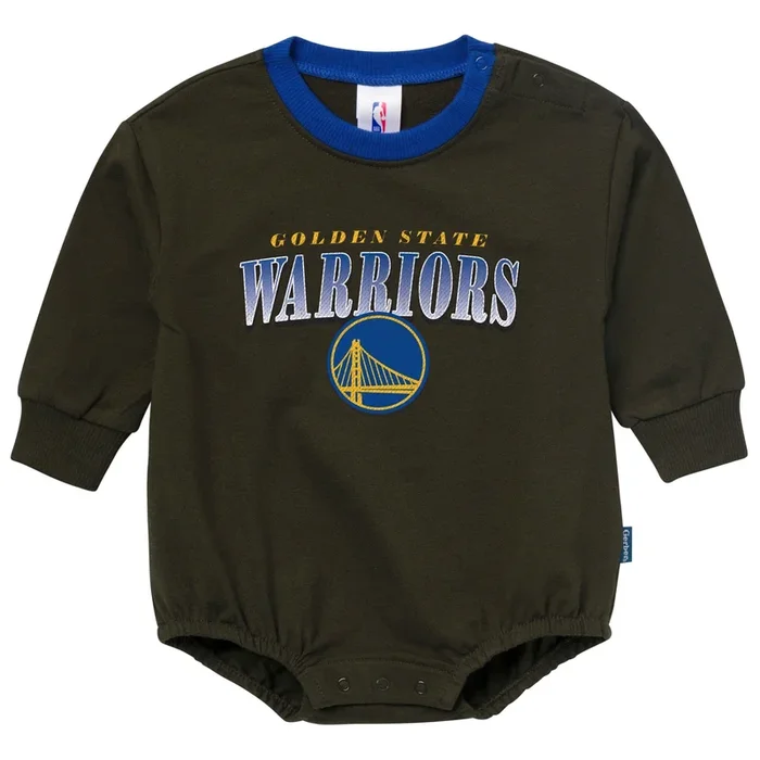 Baby Neutral Golden State Warriors Sweatshirt Bubble Romper