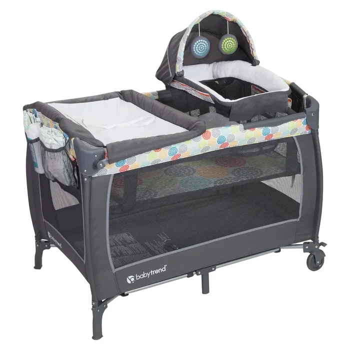 baby Trend Lil’ Snooze™ Deluxe II Nursery Center® Playard, Funfetti