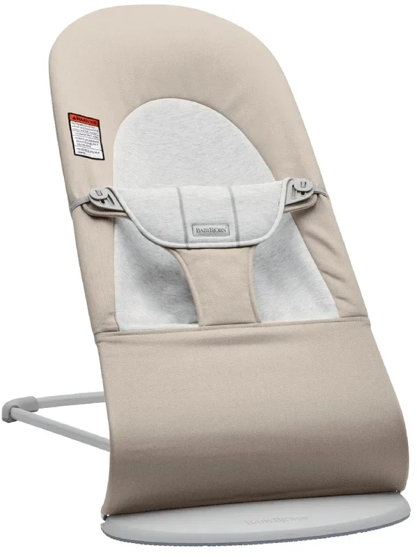 BabyBjörn Bouncer Balance Soft, Light Gray Frame Woven/Jersey Beige/Grey