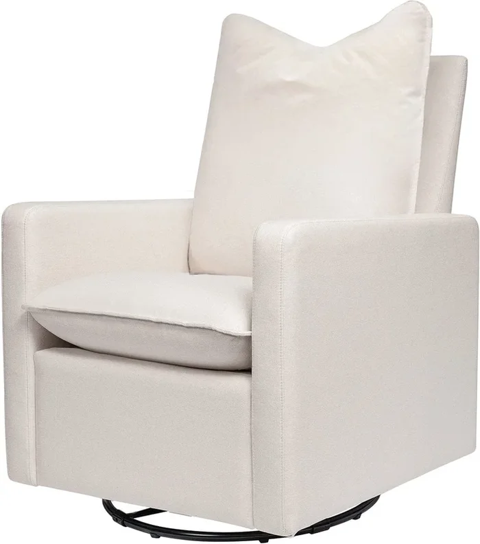Babyletto Cali Pillowback Swivel Glider – Performance Cream Eco-Weave