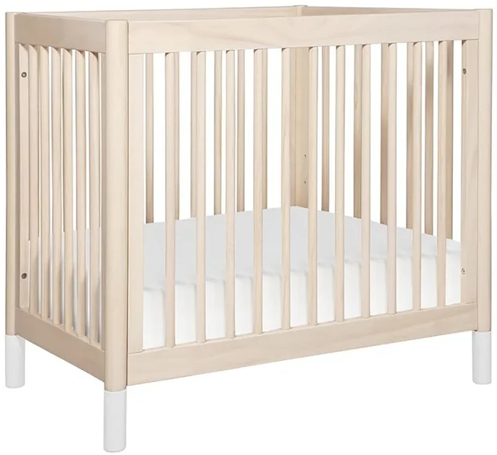BabyLetto Gelato 2-in-1 Mini Crib – Washed Natural/White
