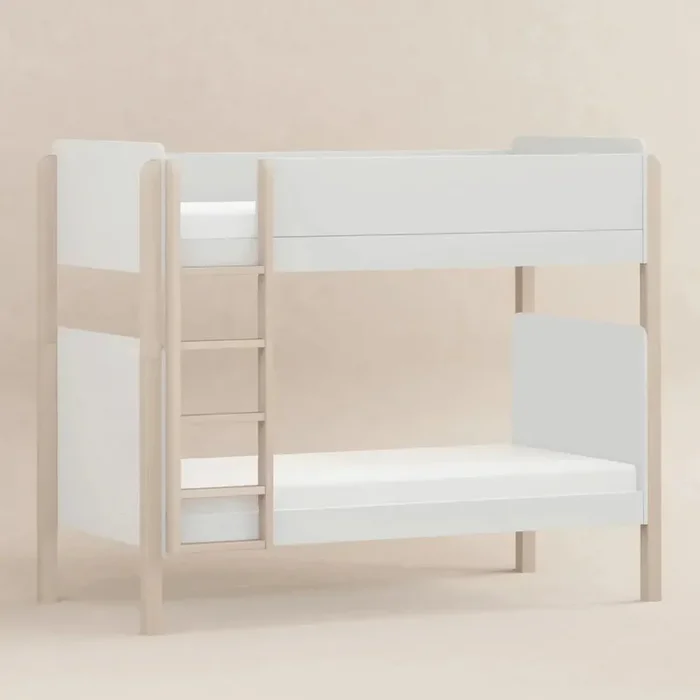Babyletto Kids – TipToe Twin Convertible Bunk Bed – White + Washed Natural