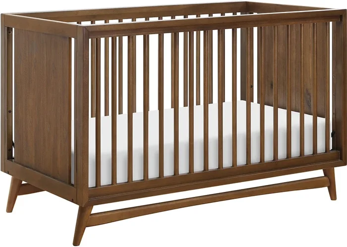 Babyletto Peggy 3-in-1 Convertible Crib w/Toddler Bed Conversion Kit – Natural Walnut