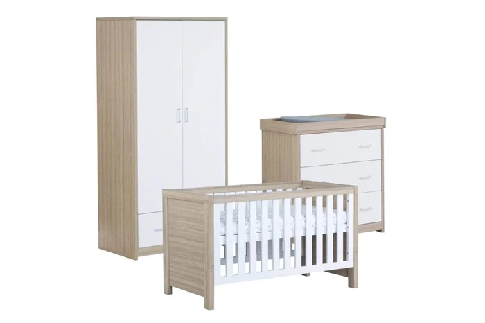 Babymore Luno 3 Piece Furniture Set – White Oak