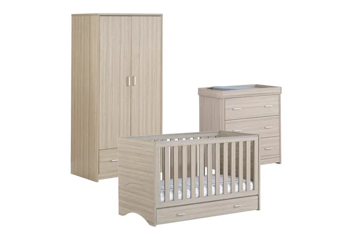 Babymore Veni 3 Piece Furniture Set with Drawer – Oak