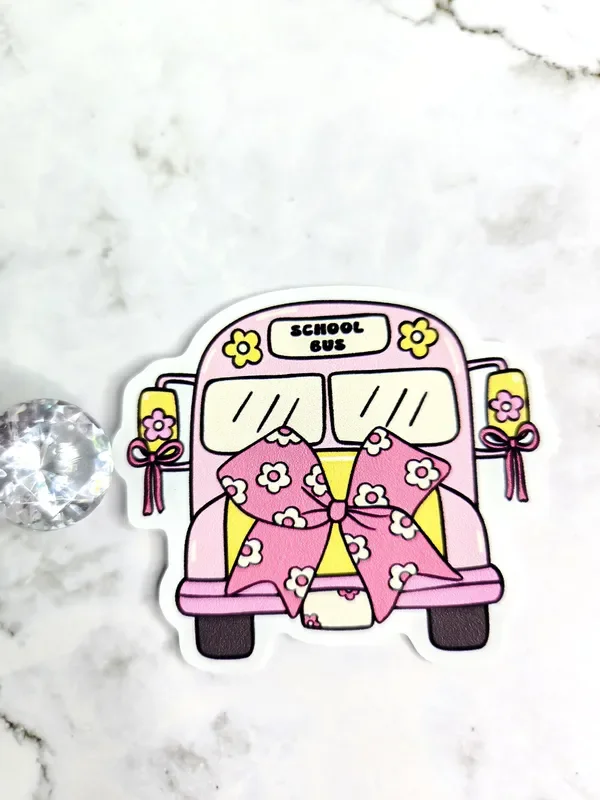 Back To School In Style Bus Sticker