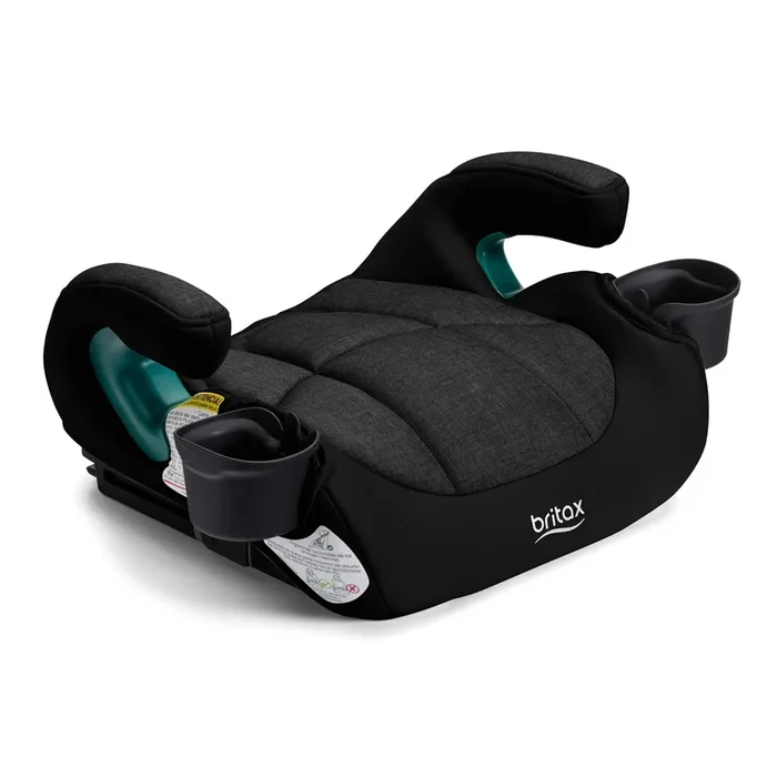 Backless Booster Car Seat with Rigid Latch – Black