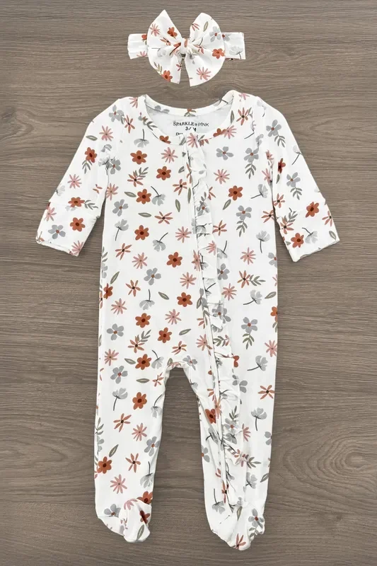 Bamboo Golden Petals Onesie