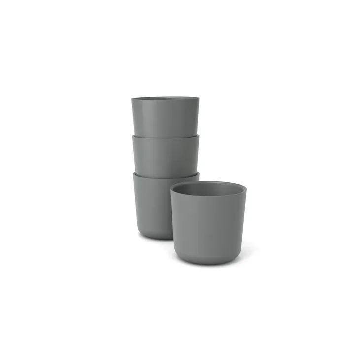 Bamboo Small Cup – 4 Piece Set Smoke