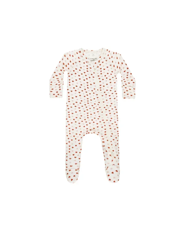 Bamboo Zip Footie – Valentines