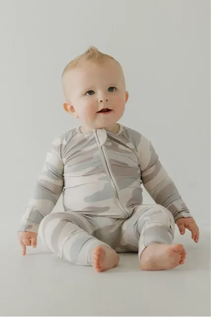 Bamboo Zip Pajamas | Camo