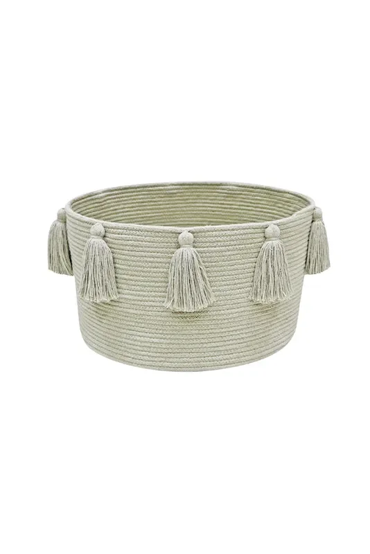 Basket Tassels Olive