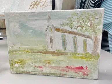 BB Fulton 5×7 Landscape Church Painting
