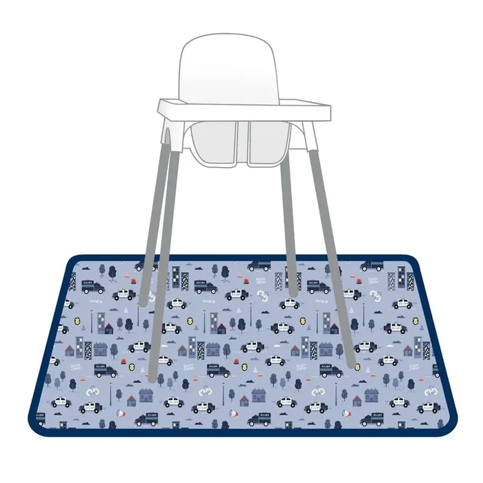 Be Brave – Police Patrol Splash Mat – A Waterproof Catch-all For Highchair Spills And More!