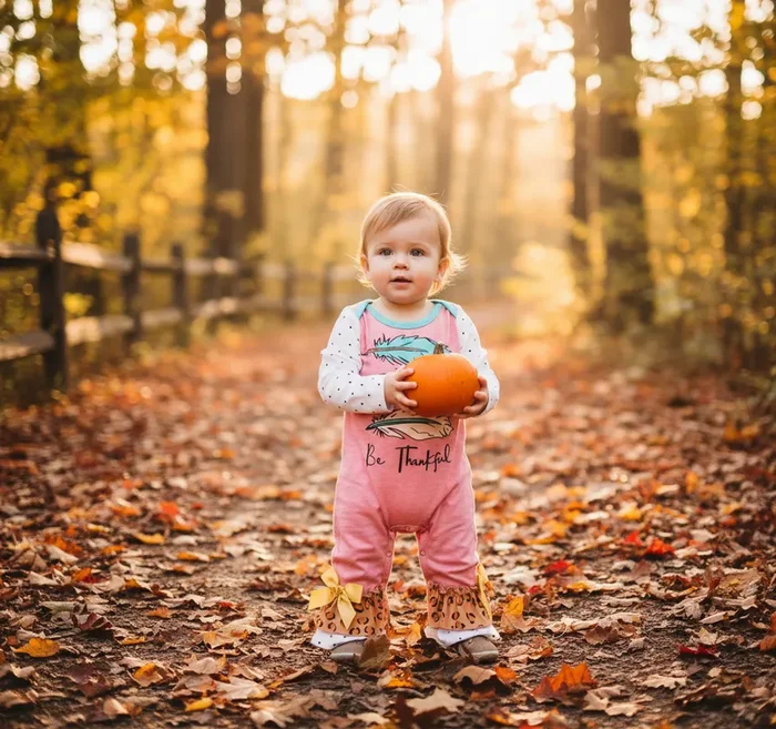 Be Thankful Feather Romper