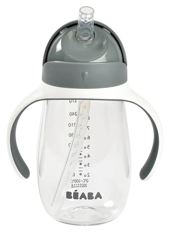 BEABA Straw Sippy Cup – Charcoal