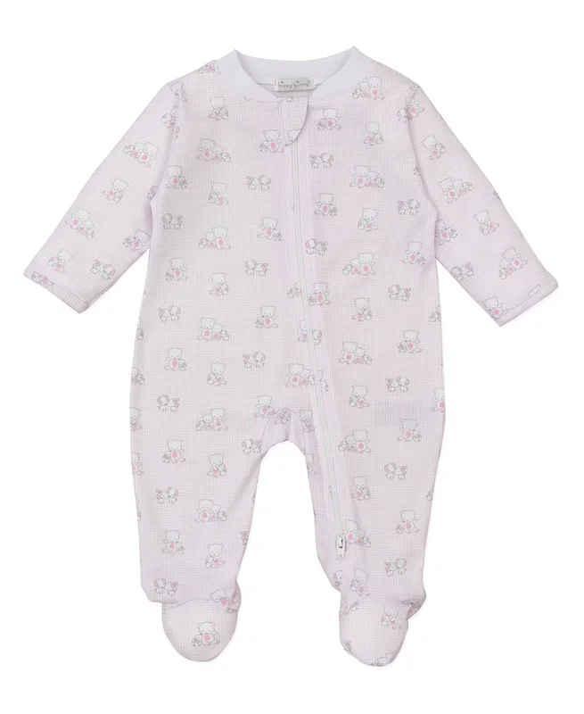 Beary Besties Zipper Footie | Pink