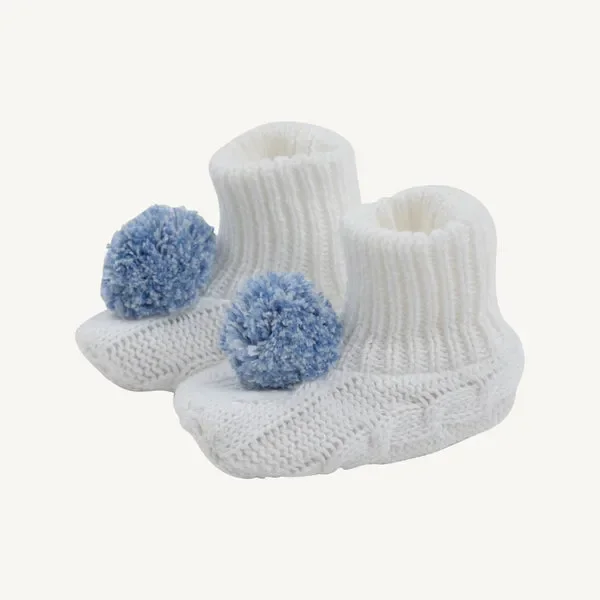 Beaufort Bonnet Bryer Booties (Worth Avenue White with Buckhead Blue & Barbados Blue)