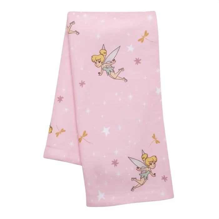 Bedtime Originals Disney Tinker Bell Pink Soft Fleece Faux Shearling Baby Blanket
