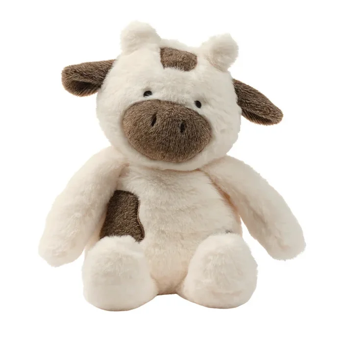 Bedtime Originals Farmyard Friends Plush Cow Stuffed Animal Toy – Milkshake