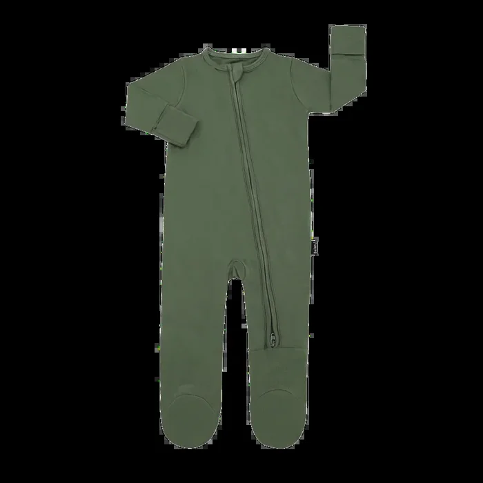 BELAN J Bamboo Footed Zipper Sleeper – Evergreen