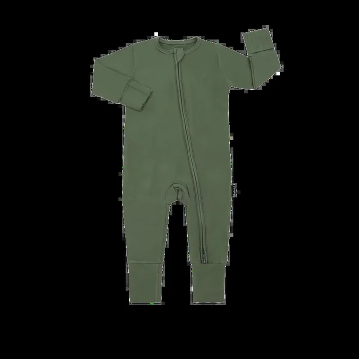 BELAN J Bamboo Footless Sleeper with Fold-Over Cuffs – Evergreen