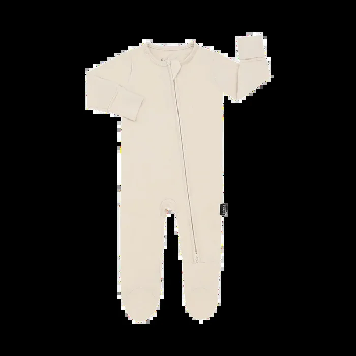 BELAN J Footed Zipper Sleeper – Buttermilk
